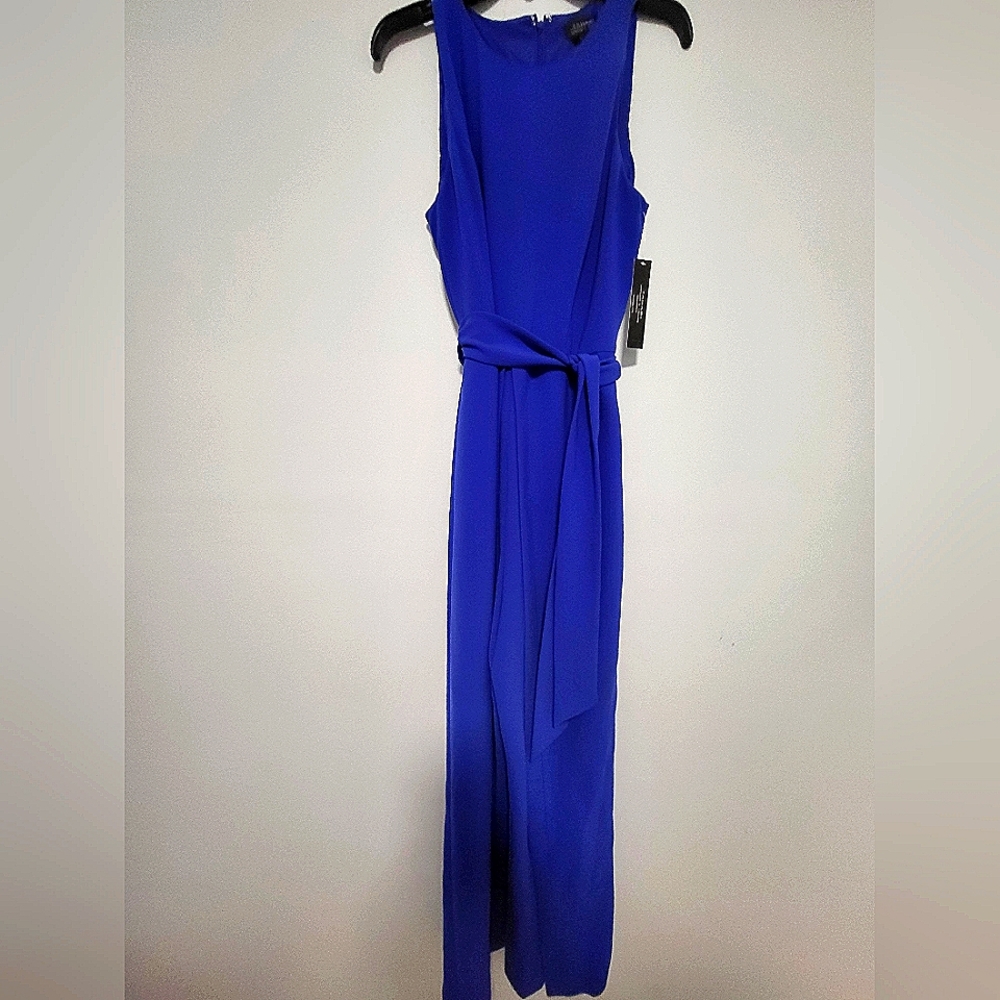 Tahari Sleeveless Spilt/Open Leg Jumpsuit